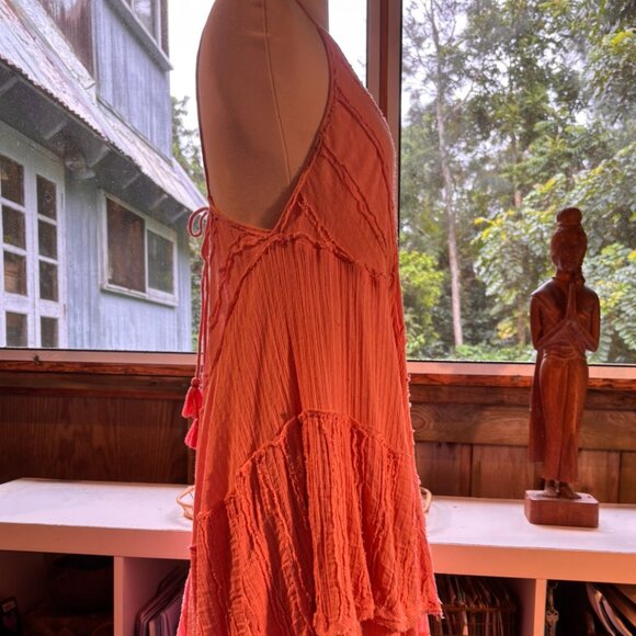 Dresses Custom Product Details Free People Frayed Hem Dress- peach - Picture 5 of 5